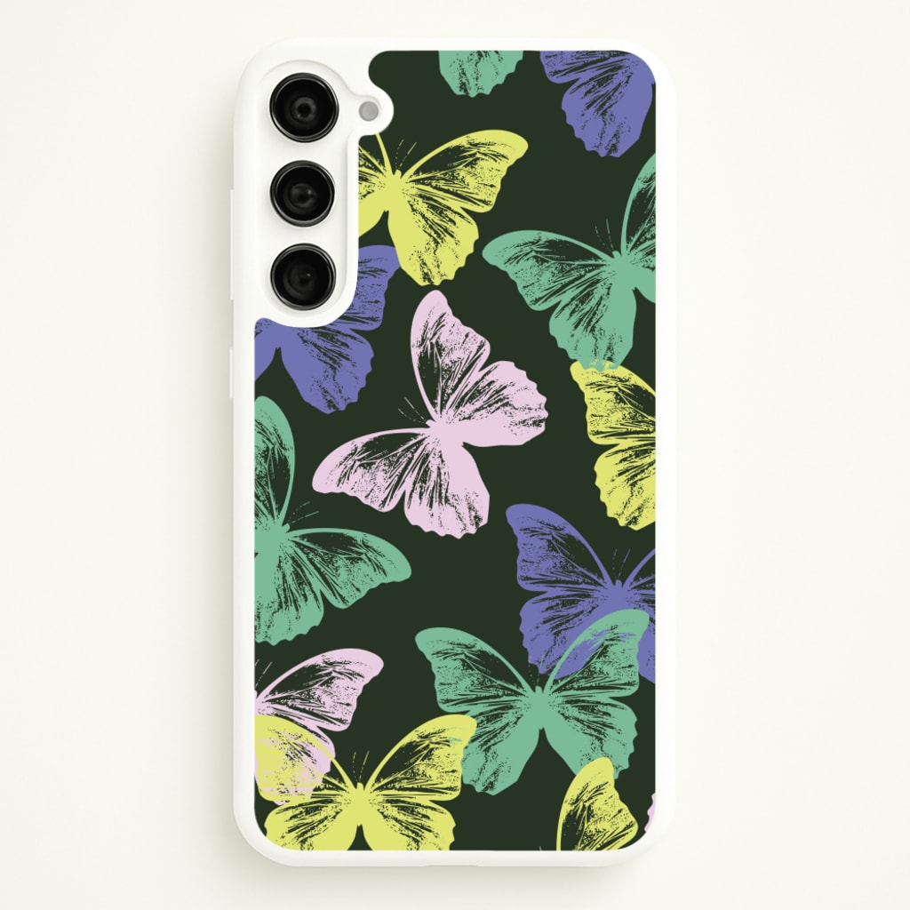 Colourful Butterfly Stamps Pattern - Patterns Phone Case for Galaxy S23