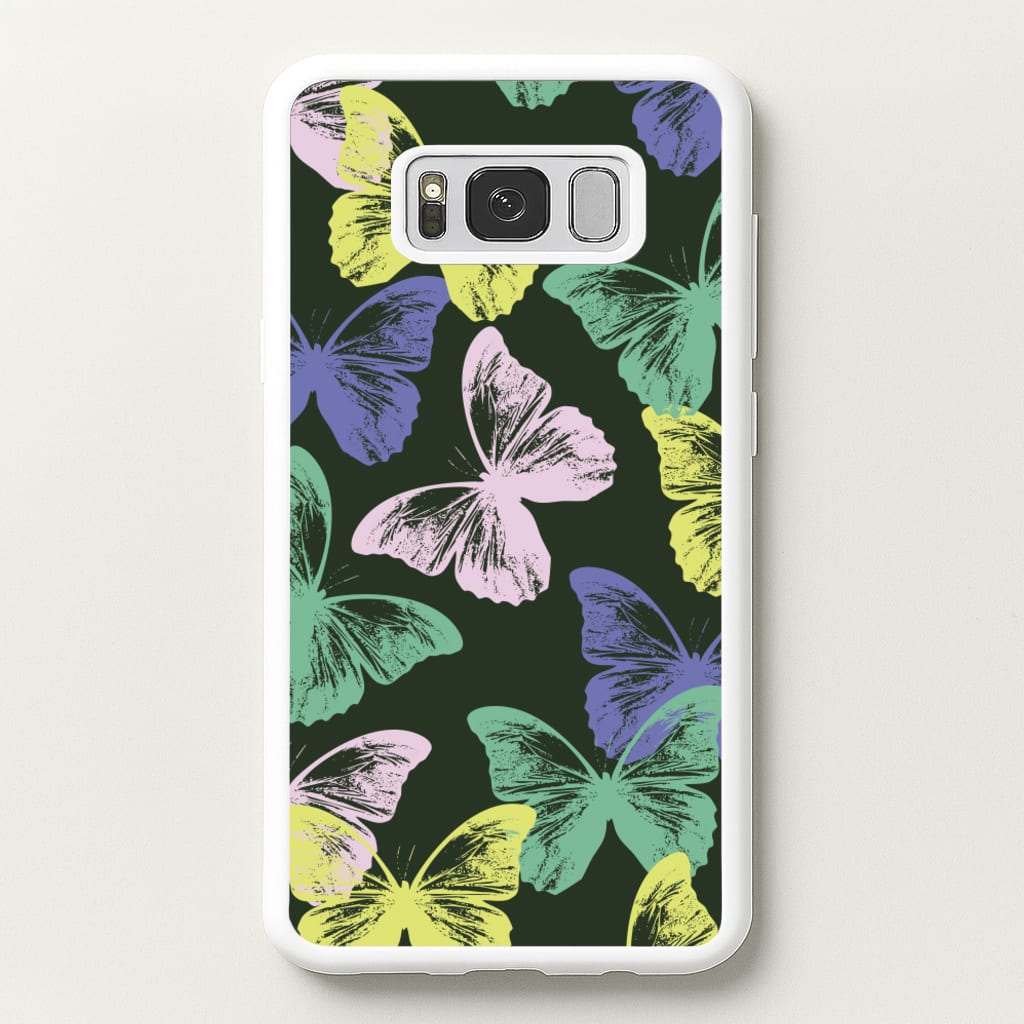 Colourful Butterfly Stamps Pattern - Patterns Phone Case for Galaxy S8 Plus