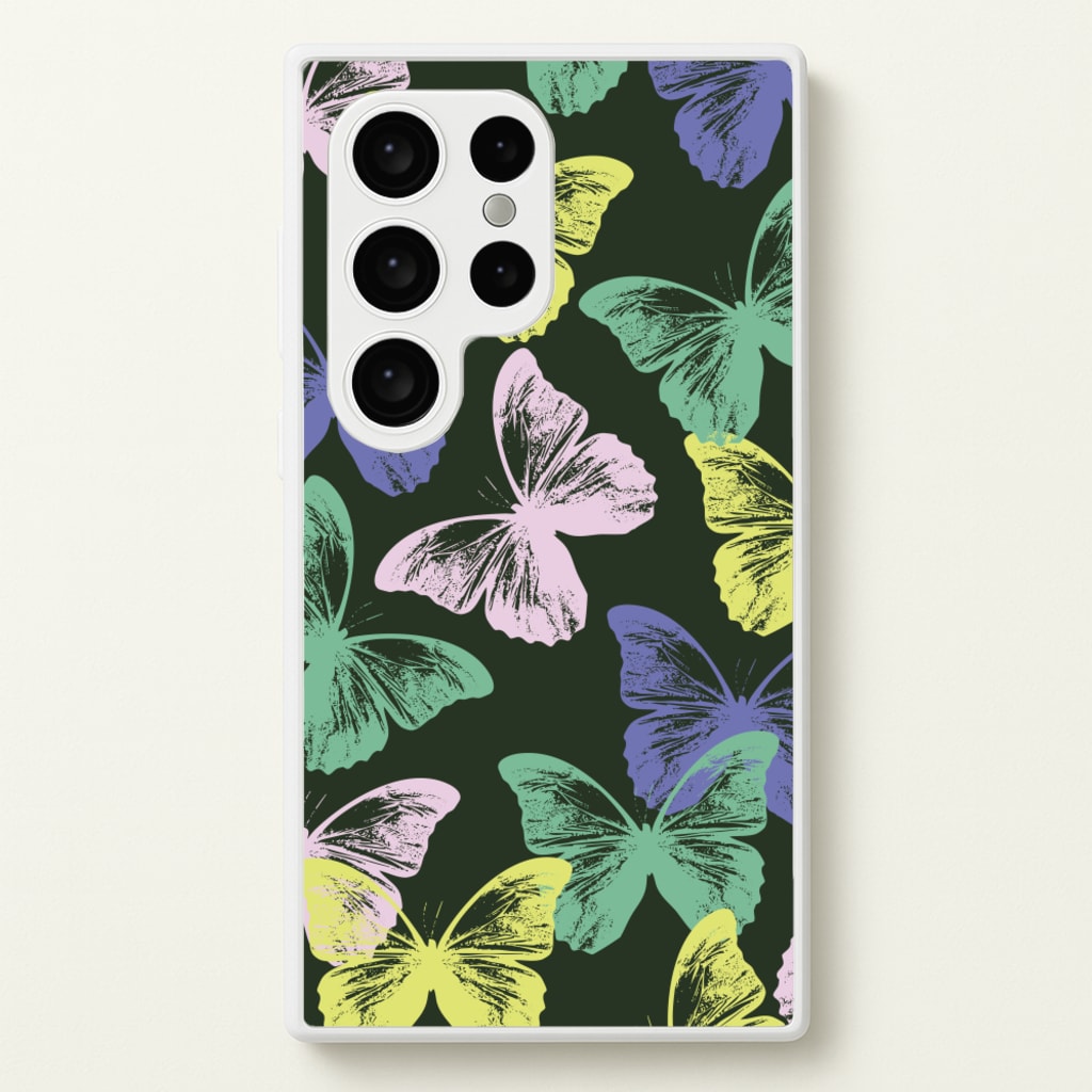 Colourful Butterfly Stamps Pattern - Patterns Phone Case for Galaxy S24 Ultra