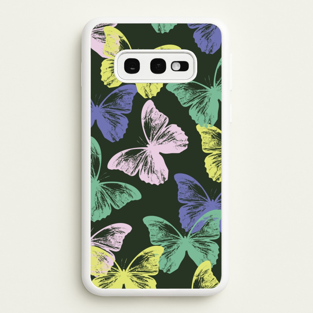 Colourful Butterfly Stamps Pattern - Patterns Phone Case for Galaxy S10e