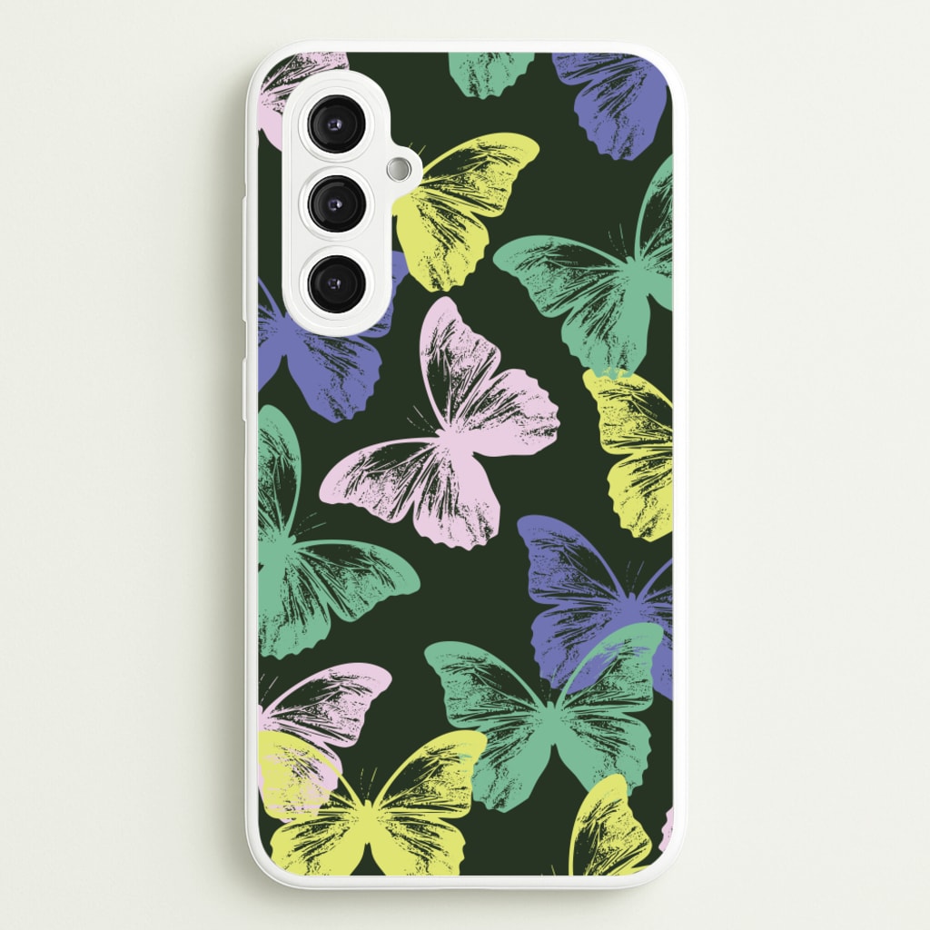 Colourful Butterfly Stamps Pattern - Patterns Phone Case for Galaxy S23FE