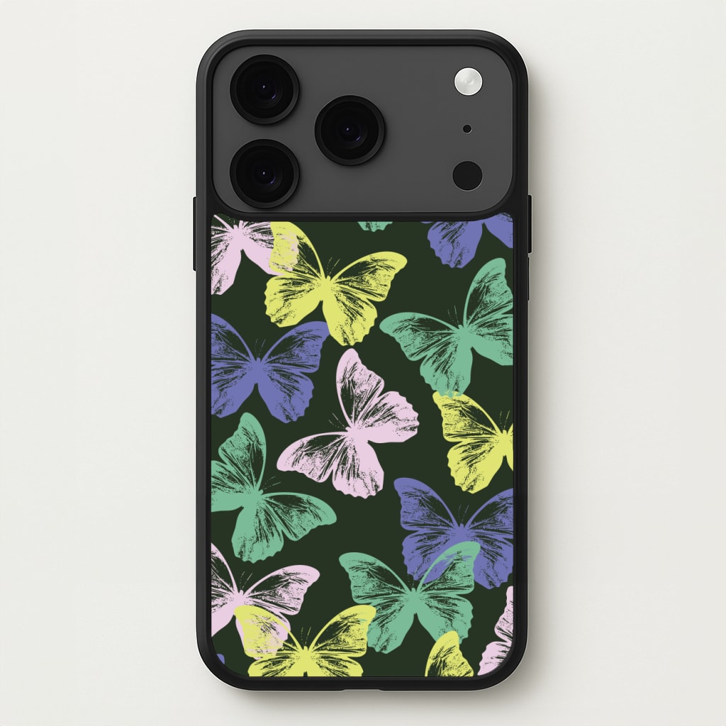Colourful Butterfly Stamps Pattern Phone Case for iPhone 17 Pro Max