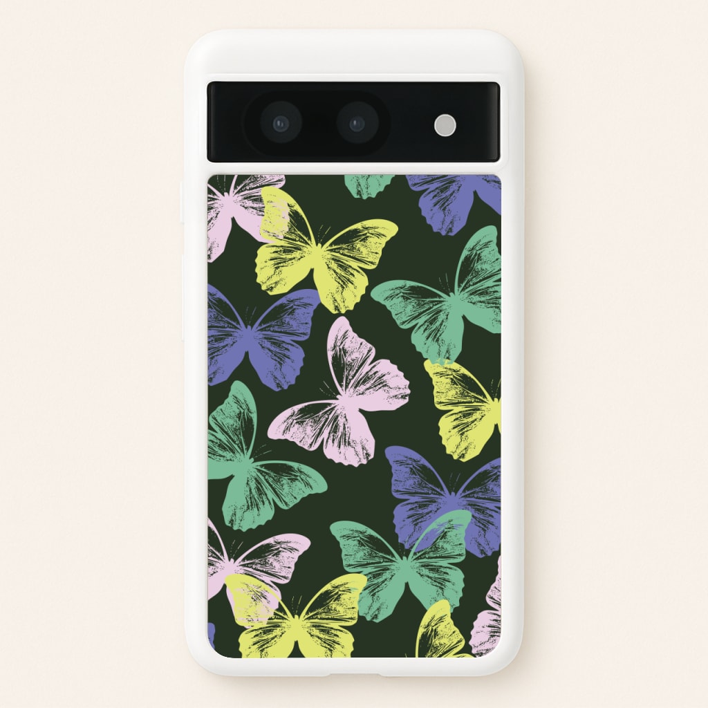 Colourful Butterfly Stamps Pattern - Patterns Phone Case for Google Pixel 8a