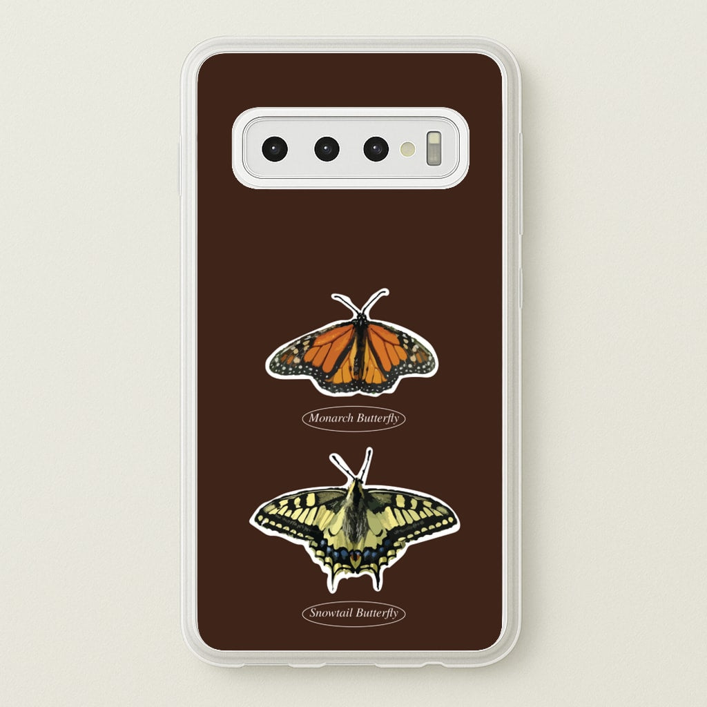 Butterfly Species Collage - Patterns Phone Case for Galaxy S10 Plus