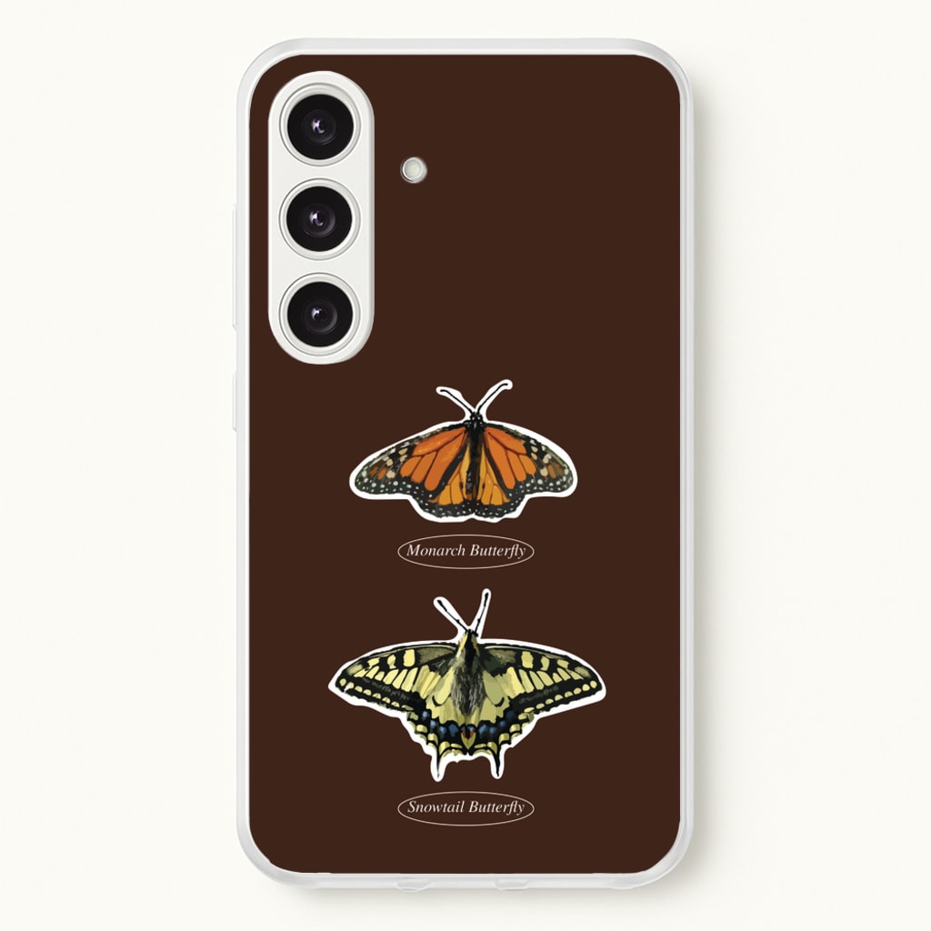 Butterfly Species Collage - Patterns Phone Case for Galaxy S25 Plus