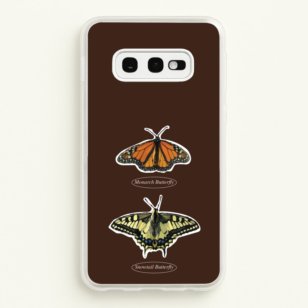 Butterfly Species Collage - Patterns Phone Case for Galaxy S10e
