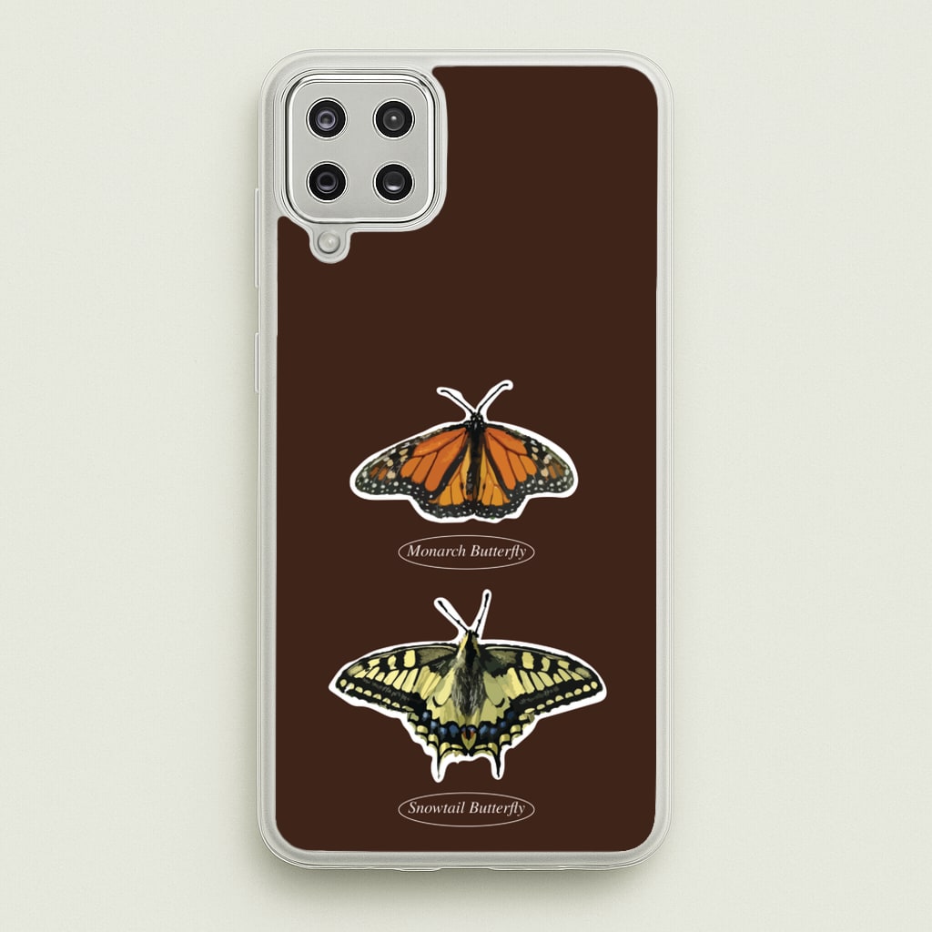Butterfly Species Collage - Patterns Phone Case for Galaxy A12