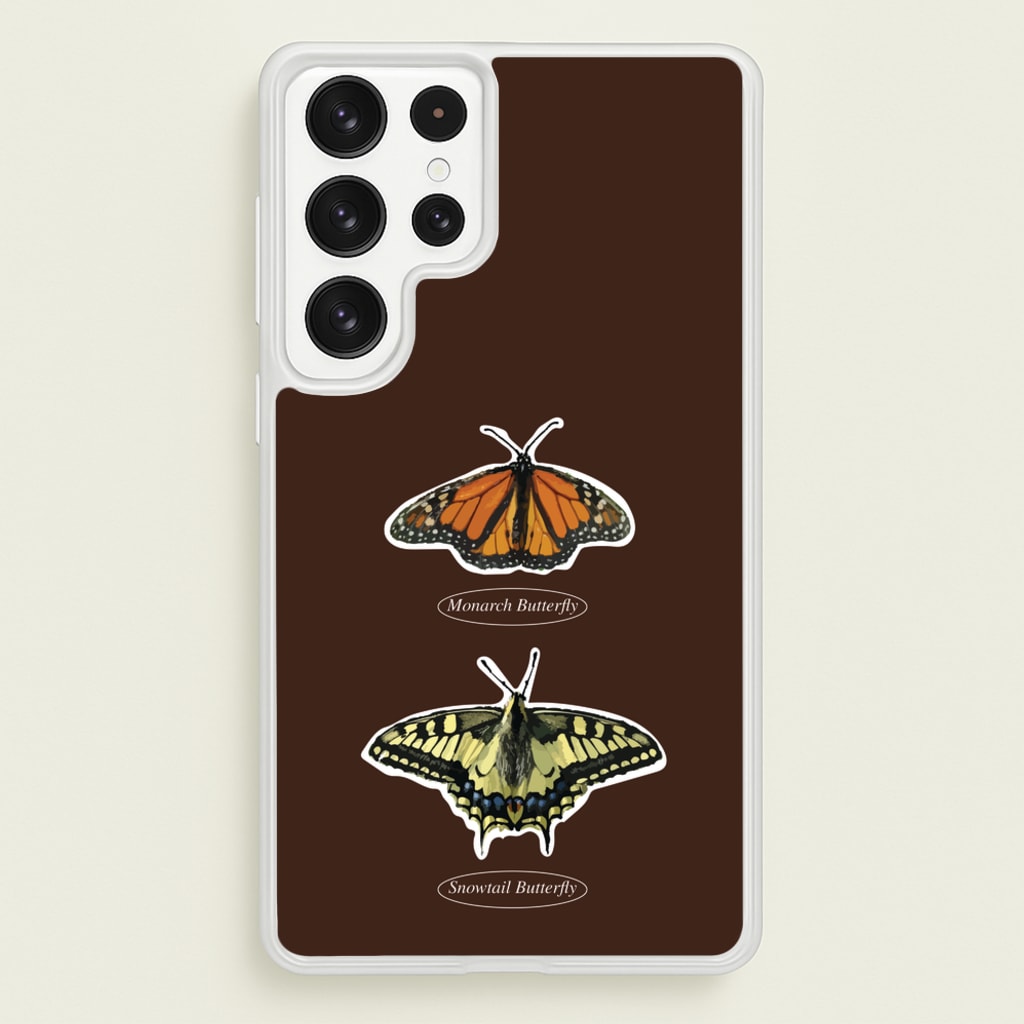 Butterfly Species Collage - Patterns Phone Case for Galaxy S22 Ultra