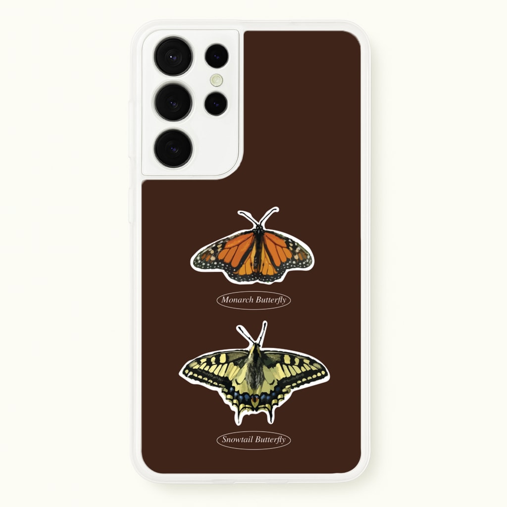 Butterfly Species Collage - Patterns Phone Case for Galaxy S21 Ultra