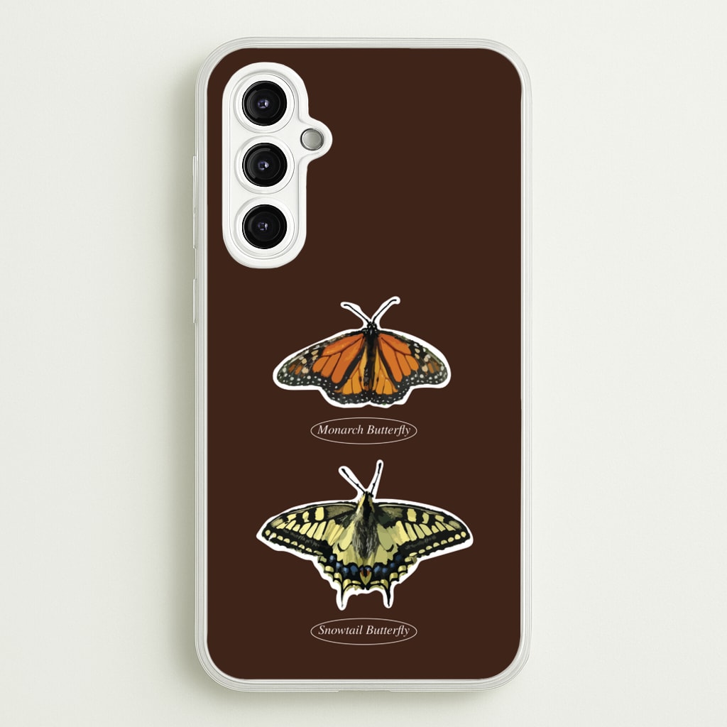 Butterfly Species Collage - Patterns Phone Case for Galaxy A14