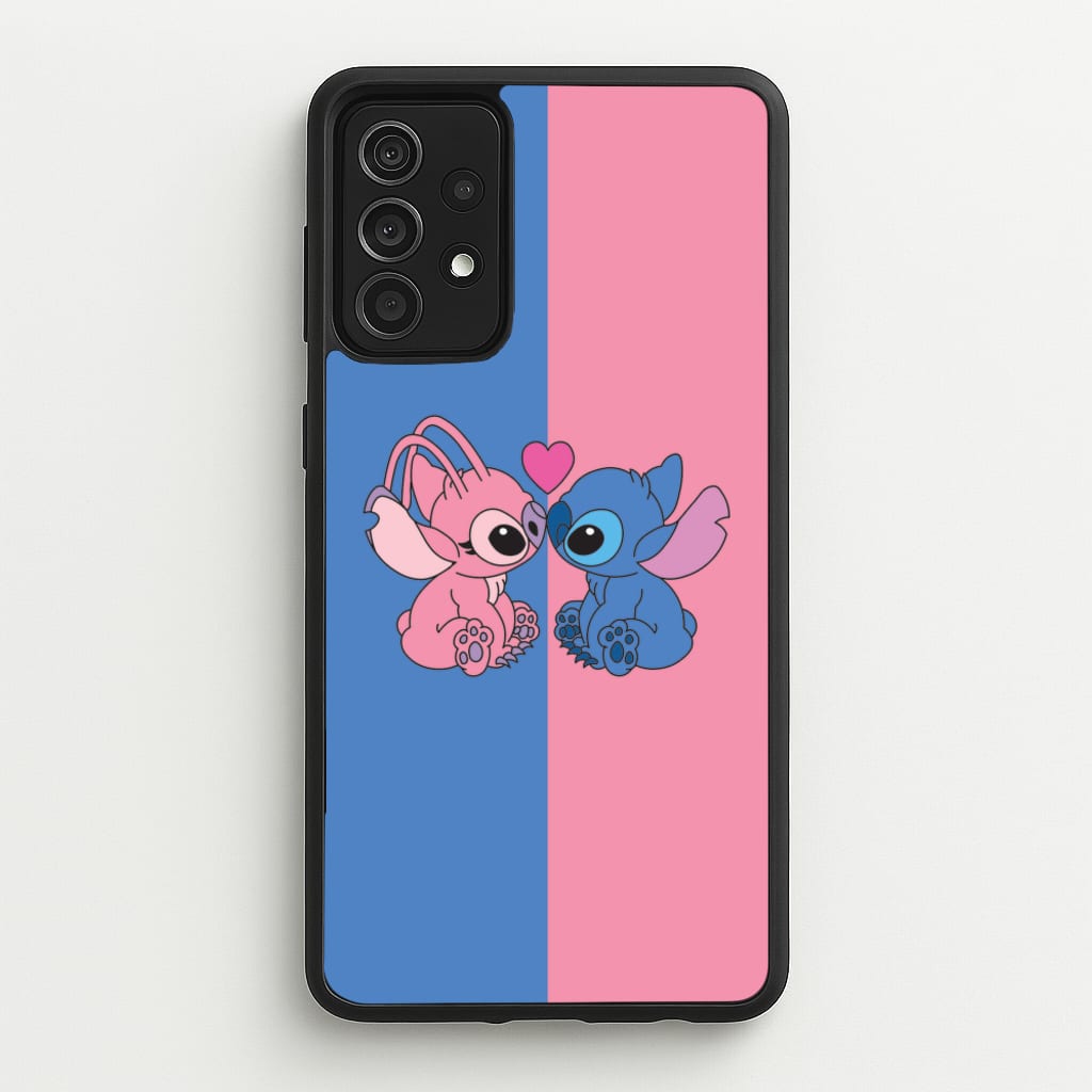 Angel And Blue Alien - Pink Alien - Angel Stitch Phone Case for Galaxy A52 / A52s