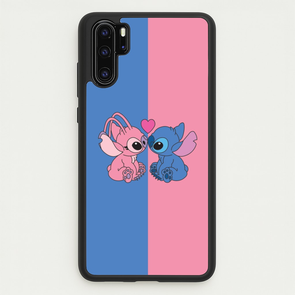 Angel And Blue Alien - Pink Alien - Angel Stitch Phone Case for Huawei P30 Pro