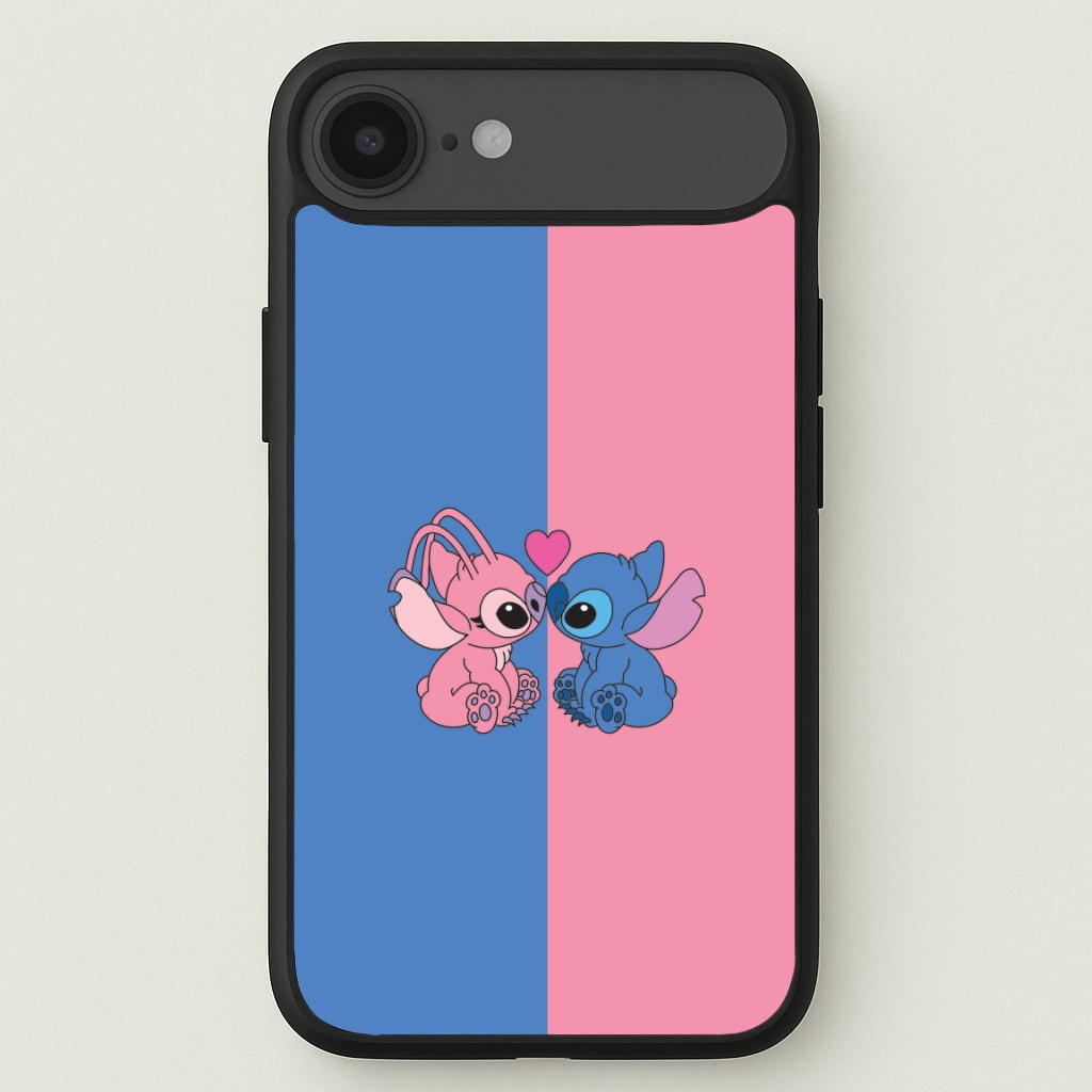 Angel And Blue Alien - Pink Alien Phone Case for iPhone 17 Air
