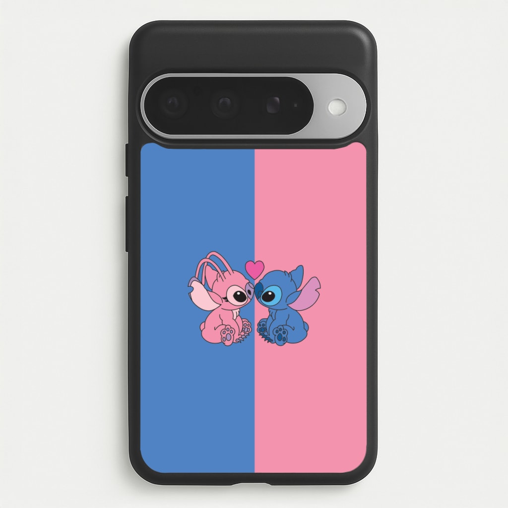 Angel And Blue Alien - Pink Alien Phone Case for Google Pixel 10 Pro XL