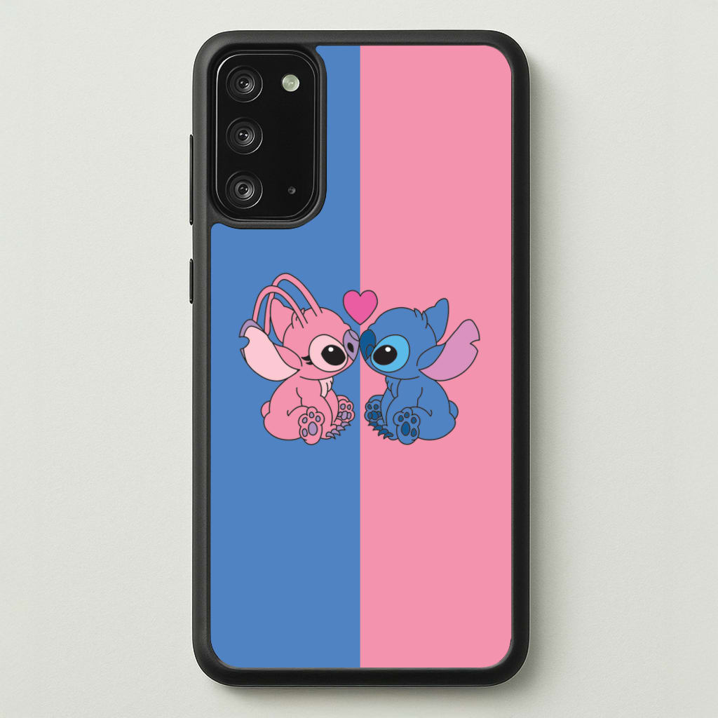 Angel And Blue Alien - Pink Alien - Angel Stitch Phone Case for Galaxy Note 20