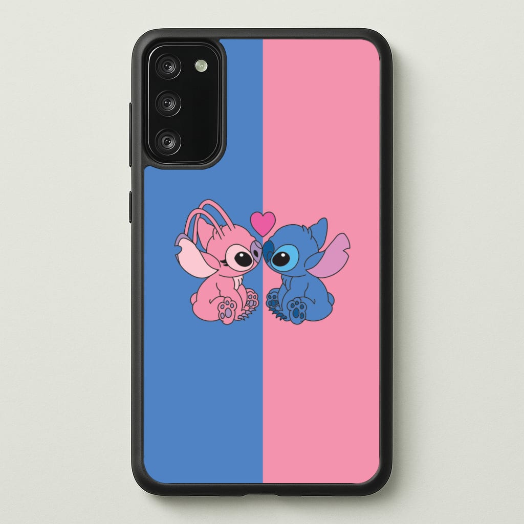 Angel And Blue Alien - Pink Alien - Angel Stitch Phone Case for Galaxy S20