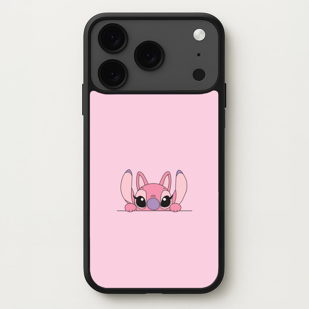 Angel Leaning - Pink Alien Phone Case for iPhone 17 Pro Max