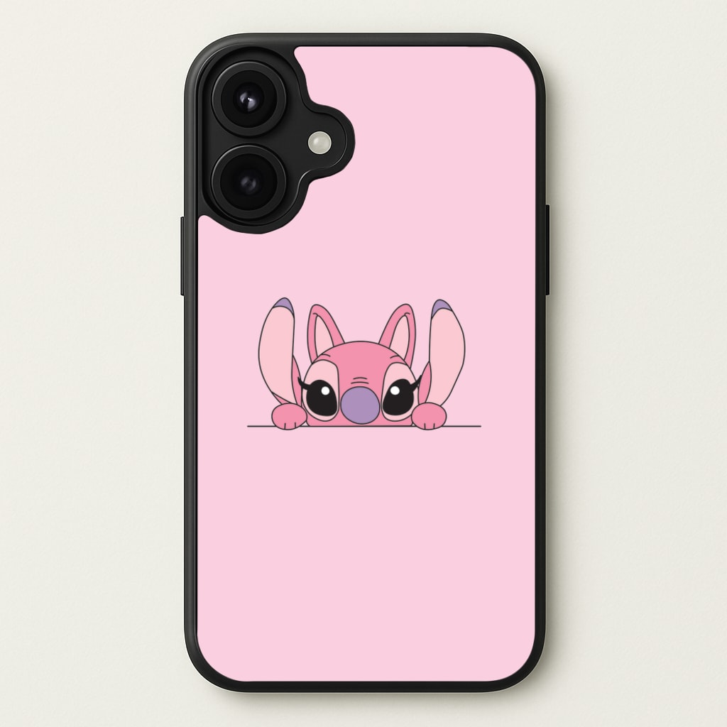 Angel Leaning - Pink Alien Phone Case for iPhone 17