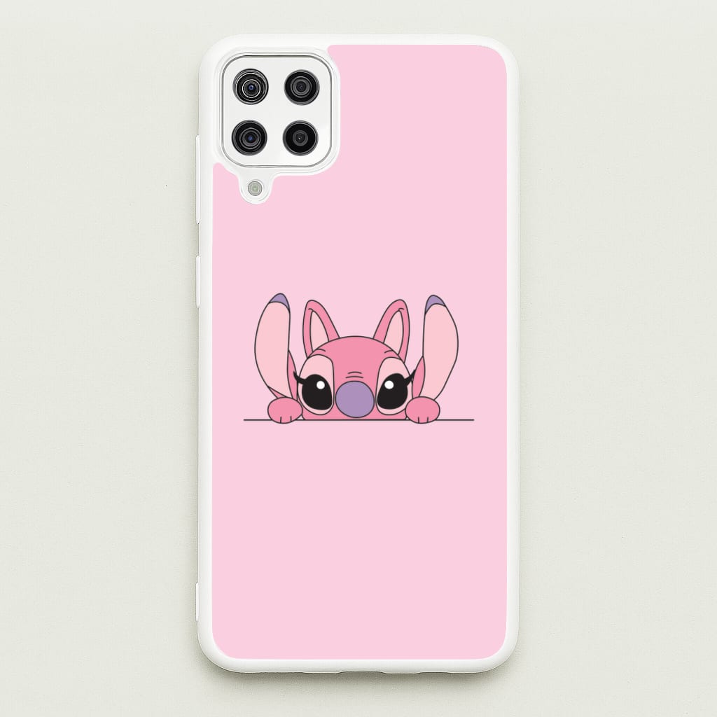 Angel Leaning - Pink Alien - Angel Stitch Phone Case for Galaxy A12
