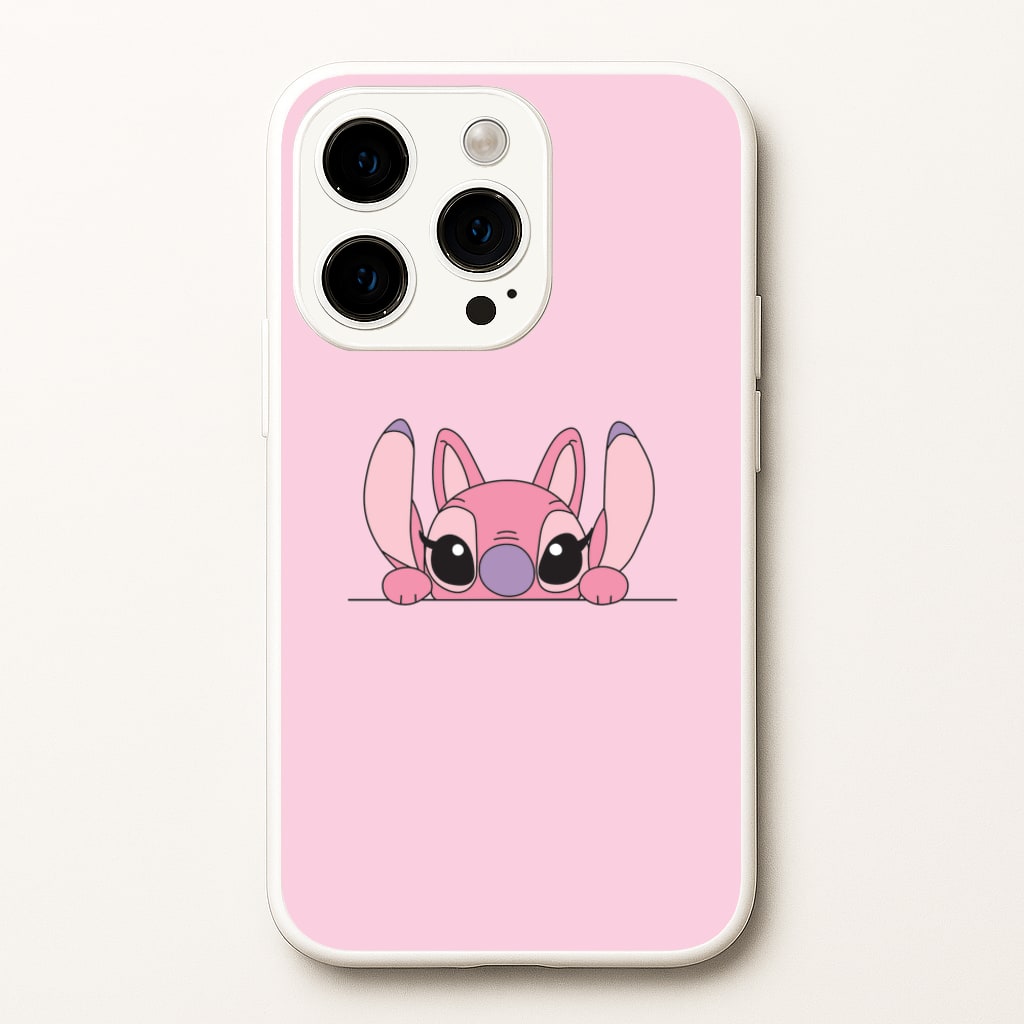 Angel Leaning - Pink Alien - Angel Stitch Phone Case for iPhone 14 Pro