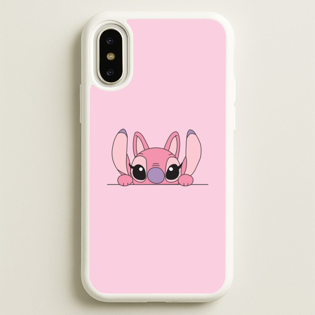 Angel Leaning - Pink Alien - Angel Stitch Phone Case for iPhone X / XS