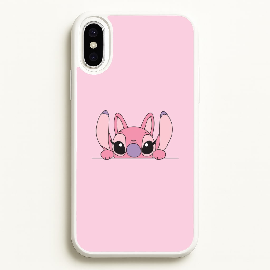 Angel Leaning - Pink Alien - Angel Stitch Phone Case for iPhone XS Max