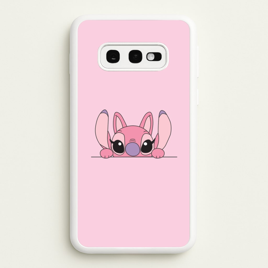 Angel Leaning - Pink Alien - Angel Stitch Phone Case for Galaxy S10e