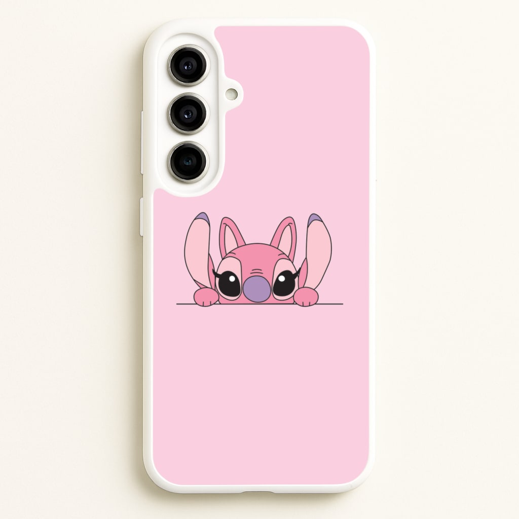 Angel Leaning - Pink Alien - Angel Stitch Phone Case for Galaxy A56