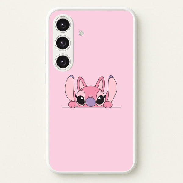 Angel Leaning - Pink Alien - Angel Stitch Phone Case for Galaxy S24