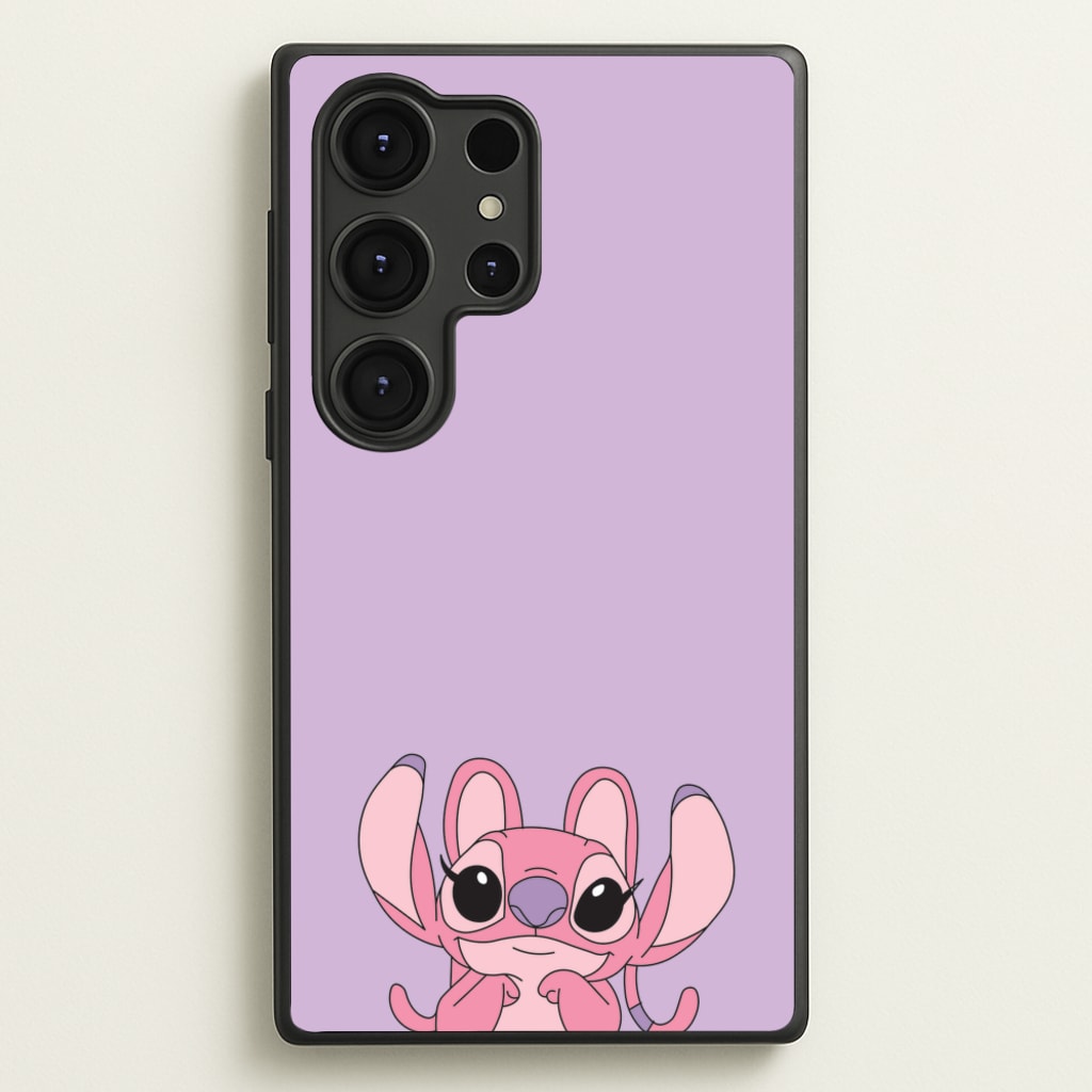 Gazing - Pink Alien - Angel Stitch Phone Case for Galaxy S25 Ultra