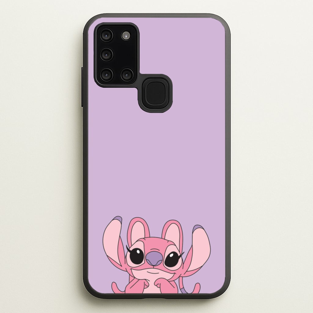 Gazing - Pink Alien - Angel Stitch Phone Case for Galaxy A21s