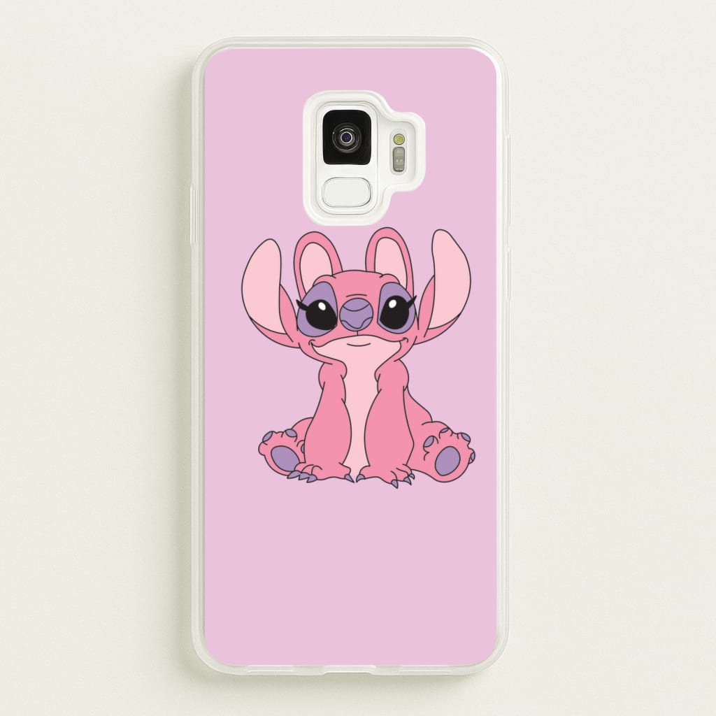 Sitting Down - Pink Alien  - Angel Stitch Phone Case for Galaxy S9