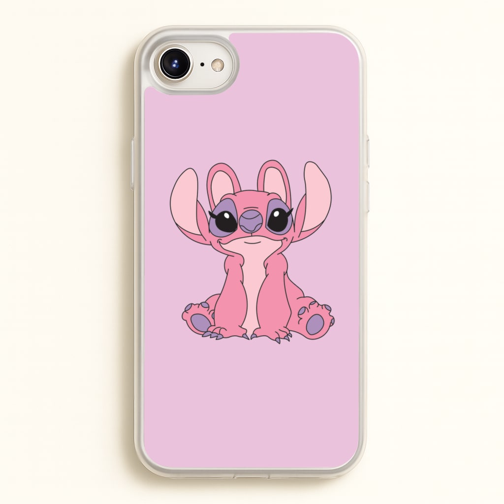 Sitting Down - Pink Alien - Angel Stitch Phone Case for iPhone 6 Plus / 7 Plus / 8 Plus