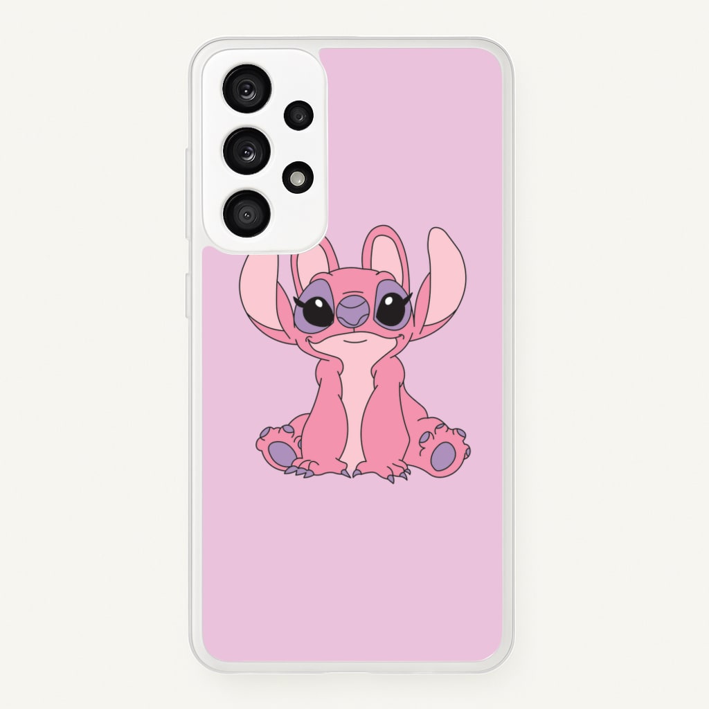 Sitting Down - Pink Alien  - Angel Stitch Phone Case for Galaxy A33
