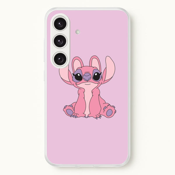 Sitting Down - Pink Alien - Angel Stitch Phone Case for Galaxy S24FE
