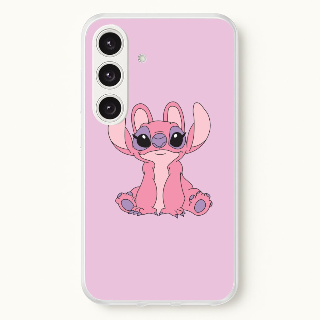 Sitting Down - Pink Alien - Angel Stitch Phone Case for Galaxy S24 Plus