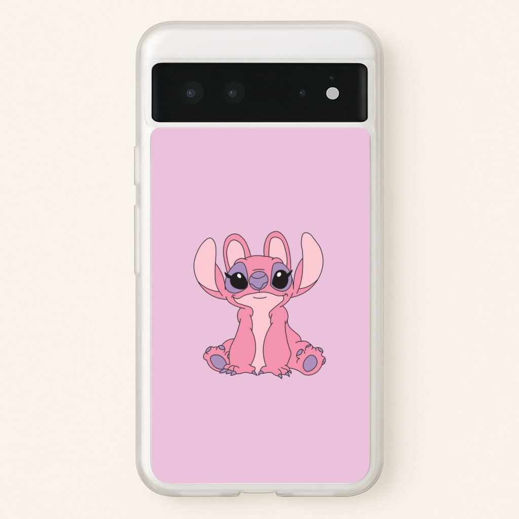 Sitting Down - Pink Alien - Angel Stitch Phone Case for Google Pixel 6