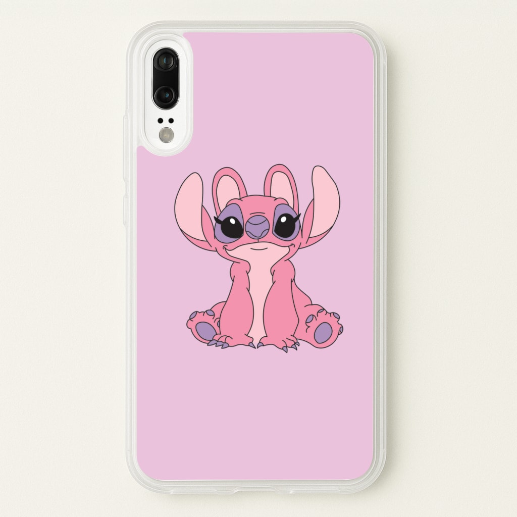 Sitting Down - Pink Alien  - Angel Stitch Phone Case for Huawei P20