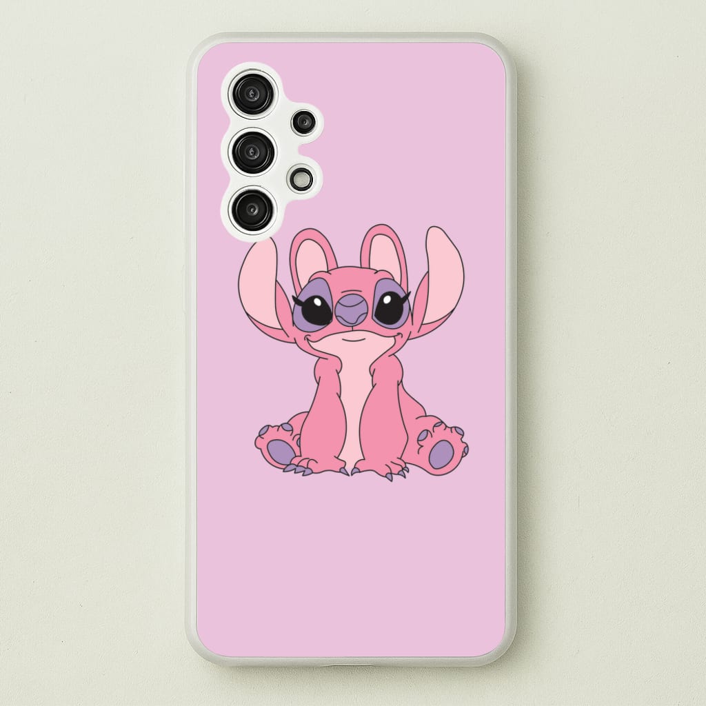 Sitting Down - Pink Alien  - Angel Stitch Phone Case for Galaxy A13