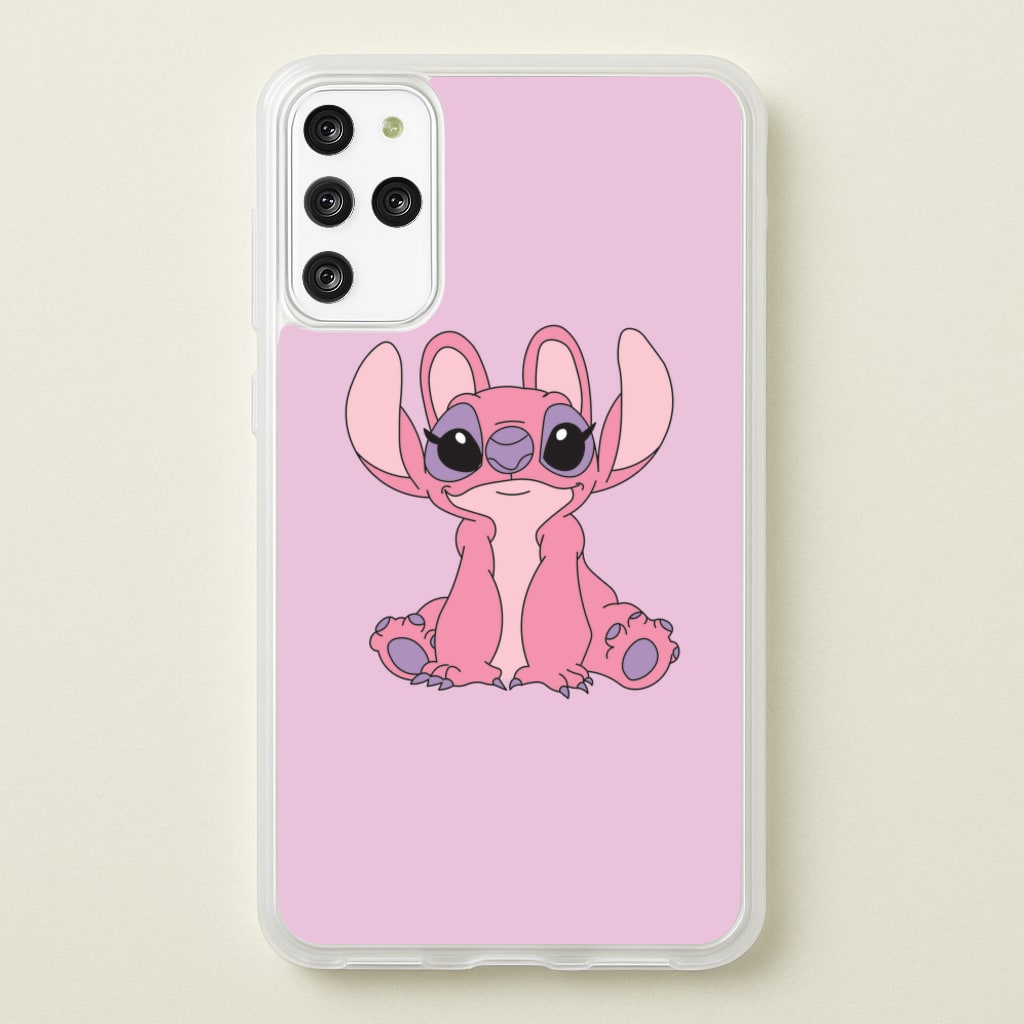 Sitting Down - Pink Alien - Angel Stitch Phone Case for Galaxy S20 Plus