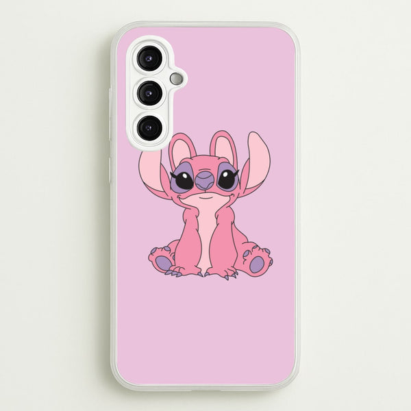 Sitting Down - Pink Alien - Angel Stitch Phone Case for Galaxy A14