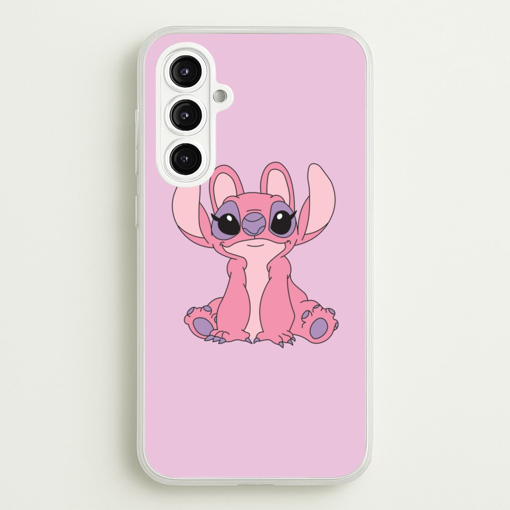 Sitting Down - Pink Alien  - Angel Stitch Phone Case for Galaxy A16