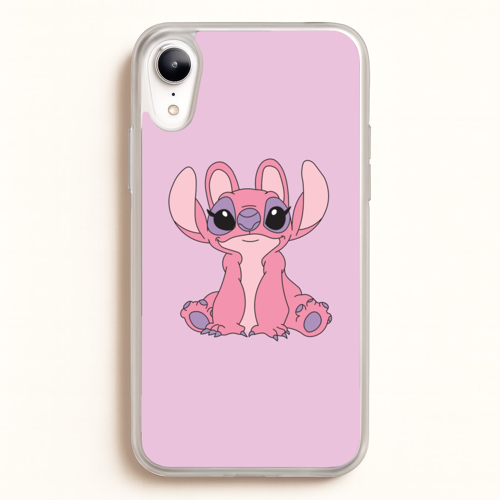 Sitting Down - Pink Alien - Angel Stitch Phone Case for iPhone XR