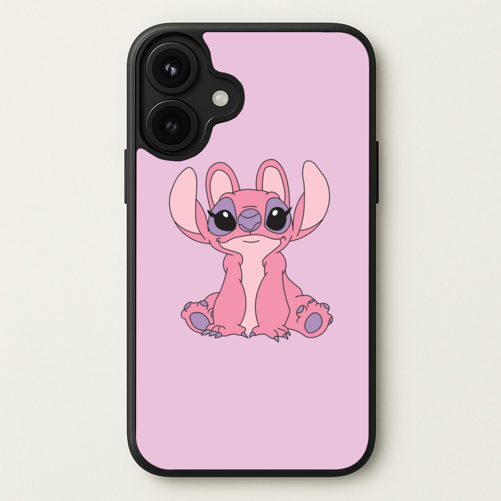 Sitting Down - Pink Alien Phone Case for iPhone 17