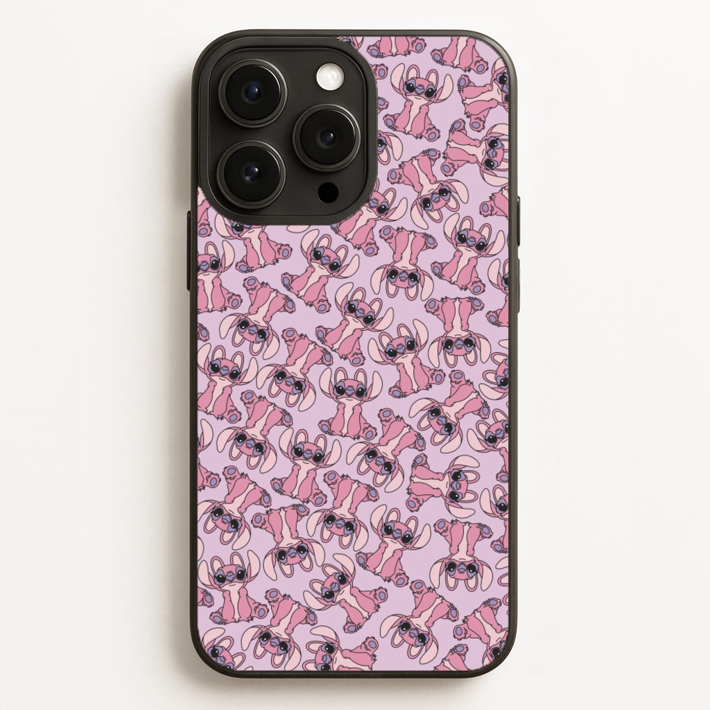 Angel Pink Alien Pattern - Angel Stitch Phone Case for iPhone 16 Pro Max