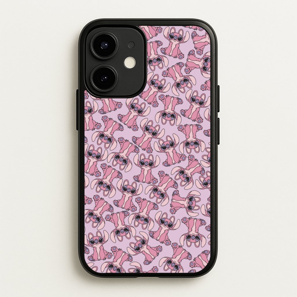 Angel Pink Alien Pattern - Angel Stitch Phone Case for iPhone 12 / 12 Pro