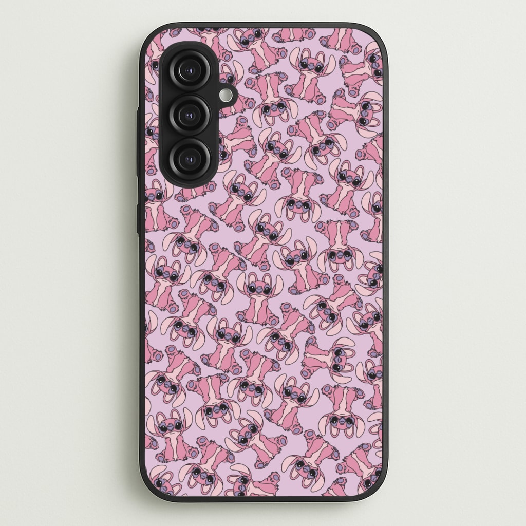Angel Pink Alien Pattern - Angel Stitch Phone Case for Galaxy S23FE