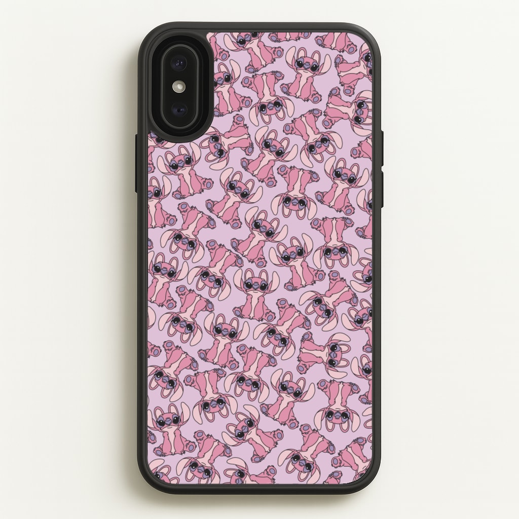 Angel Pink Alien Pattern - Angel Stitch Phone Case for iPhone XS Max