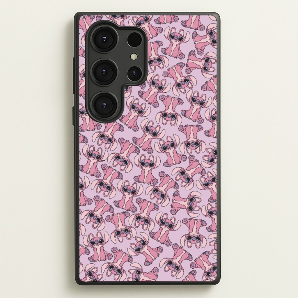 Angel Pink Alien Pattern - Angel Stitch Phone Case for Galaxy S25 Ultra