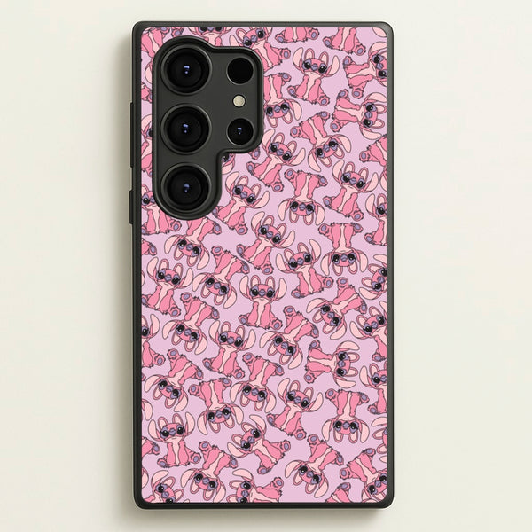 Angel Pink Alien Pattern - Angel Stitch Phone Case for Galaxy S25 Ultra